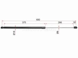 Амортизатор капота Subaru Forester 12-19 (Справа=Слева)