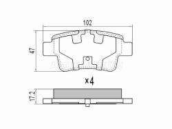 Колодки тормозные (Сзади) Opel Corsa 06-14