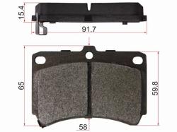 Колодки тормозные (Спереди) Kia Rio 00-05 / Mazda Demio 96-02 / 121 91-96 / 2 02-07 / 323 89-03