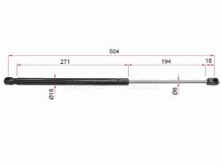 Амортизатор крышки багажника Hyundai i30 11-17 (Справа=Слева)