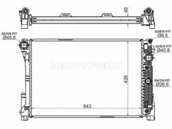 Радиатор Mercedes-Benz C-Class 07-15 / E-Class 09-17 / CLS-Class 10-14 / GLK-Class 08-15