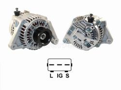 Генератор TOYOTA COROLLA/FIELDER 1.4-1.8 02-/CELICA/RAV4 1.8 00- 1/3/4ZZ 12V 80A(восстановленный)