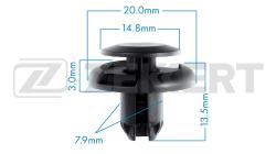 Клипса крепёжная Mazda Toyota (миним. кол-во заказа 10 шт) be-1385