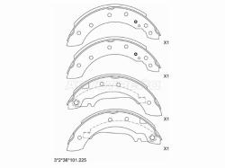 Колодки тормозные барабанные Renault Logan 04-18 / Sandero 09-14
