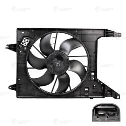 Э/вентилятор охл. для а/м Лада Largus (12-)/Renault Logan (08-) A/C (с кожухом и резист.) (LFc 0966)