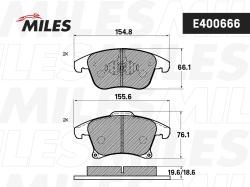 E400666 Колодки тормозные FORD MONDEO 15-/S-MAX 15- передние LowMetallic