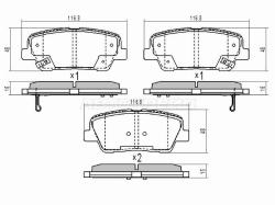 Колодки тормозные (Сзади) Hyundai Elantra 10-16 / Santa Fe 05-21 / Kia Sorento 09-21 / Hyundai Avant