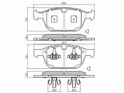 Колодки тормозные (Спереди) Volvo XC60 08-17 / XC90 02-19