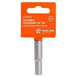 Головка торцевая 1/4" шестигранная 7мм глубокая пласт.подвес (AT-S14-12)