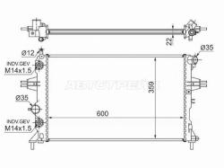 Радиатор Opel Astra 98-09 / Zafira 99-05 / Chevrolet Viva 04-08 / Subaru Traviq 01-04