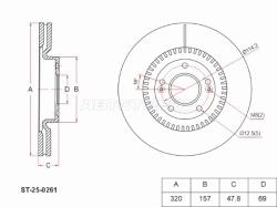 Диск тормозной (Спереди) Hyundai Grandeur 16-23