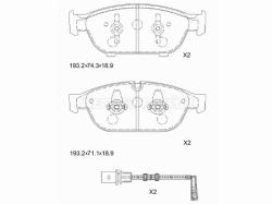 Колодки тормозные (Спереди) Audi A6 10-18 / A7 10-18 / A8 09-17 / A6 allroad quattro 12-19