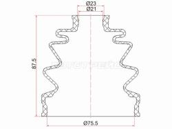Пыльник шруса наружный SUBARU IMPREZA 95-00/SUZUKI GRAND VITARA 2.0 98-05 (2 хомута. резина)