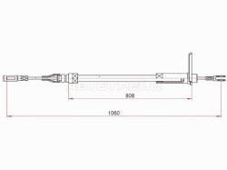 Трос ручного тормоза MERCEDES W124 93-95