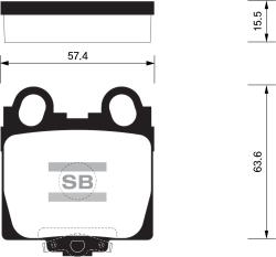 Колодки задние SP1554