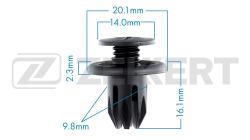 Клипса крепёжная BMW General Motors Honda Subaru Suzuki (миним. кол-во заказа 10 шт) be-1466