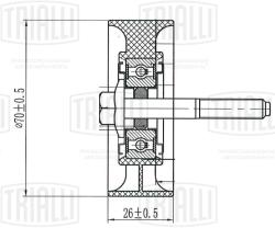 Ролик привод. ремня для а/м Great Wall Hover Н5 (10-)/Haval H9 (17-) 2.0d [4D20] (опор.) нижн. гладк. (CM 5662)
