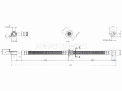 Шланг тормозной задний (Таиланд) NISSAN X-TRAIL 00-07 LH