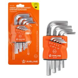 Набор ключей шестигранных коротких 9 пр. (1.5-10мм) пласт.подвес (AT-9-20)