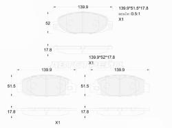 Колодки тормозные (Спереди) Hyundai Galloper 97-03 / Mitsubishi Fuso Canter FE6 93-02