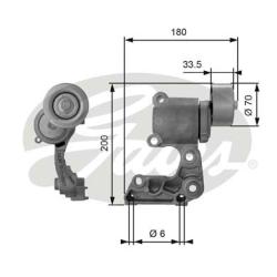 Натяжитель ремня приводного LEXUS/TOYOTA 2.5-4.0 04- T38410