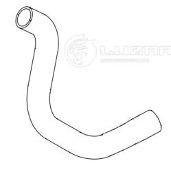 LUZAR LPK 3004 Патрубок охл. для а/м Москвич 3 (22-)/JAC JS4 (20-) 1.5T нижн. (EPDM, 1 шт.)