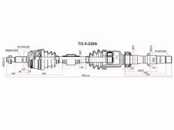 Привод в сборе RH TOYOTA CAMRY ASV50 11-