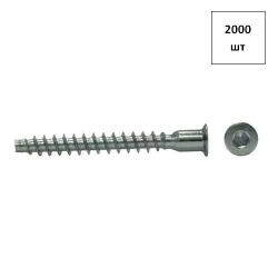 Винт 7,0х40 Конфирмат вн/ш.SW4 (отв.под заглушку) оц. 2000шт FORTLUFT sts027165