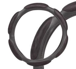 Оплетка на руль, спонжевая, черная, 38 см / M (AWC-SS-08M)