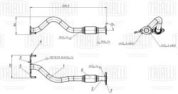 TRIALLI ERP 1612 Труба приёмная для автомобилей Hyundai Getz (02-) 1.1i (алюминизированная сталь)