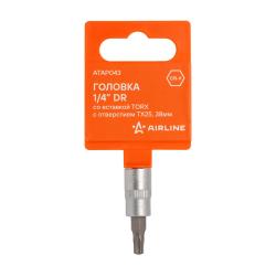 Головка 1/4" со вставкой TORX с отверстием TX25, L=38мм (ATAP043)
