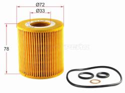 Фильтр масляный (картридж) BMW 1 E81/E82/E87/E88/3 E46/E90/E91/E92/E93/5 E60/E61/X1 E84/X3 E83/Z4 E8