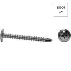 Саморез 4.2х16 полусф.с пр/ш и сверл оц. 13000шт FORTLUFT sts016887