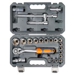 Набор головок и принадлежностей 1/2" 24пр., пласткейс (AT-24-02)