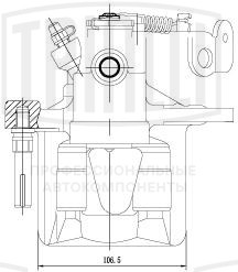 Суппорт торм. для а/м Opel Astra G (98-)/Zafira A (99-) зад. прав. d=38мм (CF 206802)