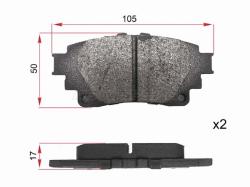 Колодки тормозные (Сзади) Toyota C-HR 19-23 / Crown 17-22 / RAV4 (XA50) 18- / Lexus IS 20- / Toyota