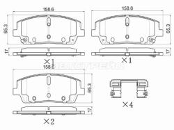 Колодки тормозные (Спереди) Hyundai Palisade 18- / Santa Fe 18- / Kia Sorento 14-20