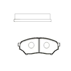 Колодки тормозные MITSUBISHI PAJERO III LONG WAGON 00>06 3.5/2.5TD передние GK0603