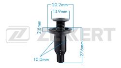 Клипса крепёжная General Motors Honda Suzuki (миним. кол-во заказа 10 шт) be-2600