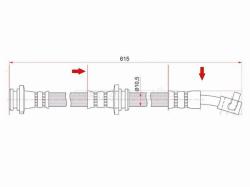Шланг тормозной перед (Таиланд) NISSAN CUBE Z12/NOTE E11/TIIDA C11/MICRA K12 LH