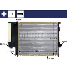 Радиатор охлаждающей жидкости BMW 5 (E39) cr243000s