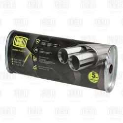 Глушитель универс. (овальный) 131х221 с перф. диффузором L=540, d=42 (алюм. сталь) (EMM 3405)