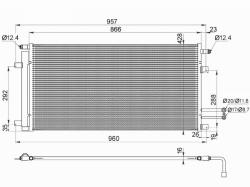 Радиатор кондиционера Chevrolet Tahoe 13-21 / Cadillac Escalade 15-21 / Chevrolet Silverado 13-19 /