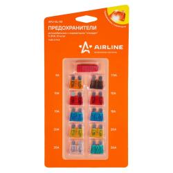 AIRLINE AFU-SL-05 Предохранители "стандарт" с индикатором в блистере  с экстрактором (10 шт. 5-30А)