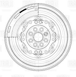 TRIALLI FW 1831 Маховик двухмассовый для автомобилей Skoda Yeti (09-) 1.8 TSi 4x4