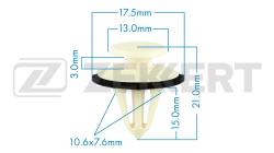 Клипса крепёжная Ford Land Rover VAG (миним. кол-во заказа 10 шт) be-1846