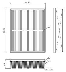 Фильтр для а/м Dongfeng DF6 (22-) 2.3D/2.5D (возд.) (TR55621)