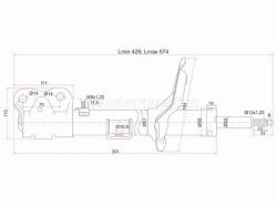 Стойка передняя MITSUBISHI OUTLANDER XL/CITROEN C-CROSSER/PEUGEOT 4007 07- LH