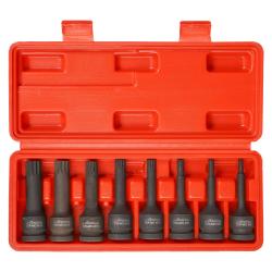 Набор головок ударных 1/2"DR L=78мм внешний SPLINE, 8пр. (M5-M18) пласт.кейс (ATAS051)