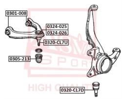 Опора шаровая нижняя HONDA ACCORD VII 2003-2008 0320-cl7d